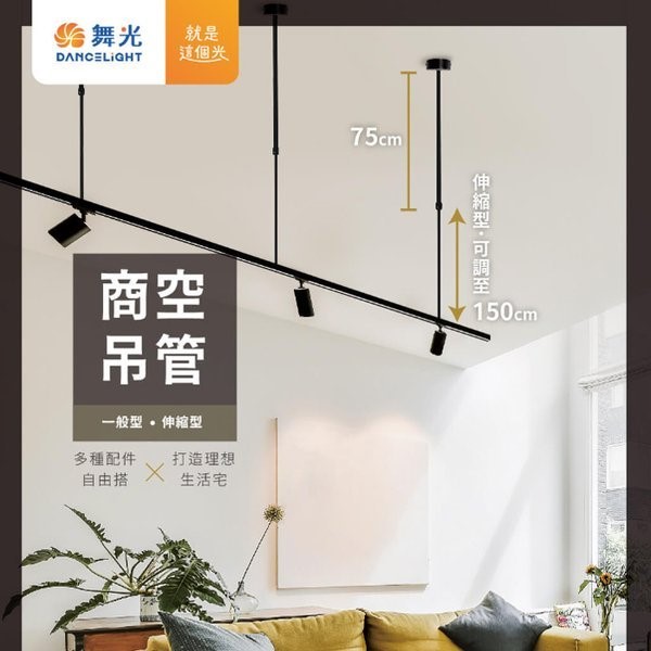 舞光 30公分/45公分/60公分 一般商空吊管 軌道用吊管 DLL-30CM 黑白兩色