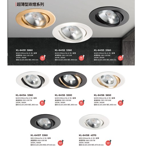 PERFECT完美燈飾KL-64151造型崁燈尺寸 材質 規格請参閱圖示   