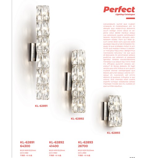 PERFECT完美燈飾KL-62891造型壁燈尺寸 材質 規格請参閱圖示  