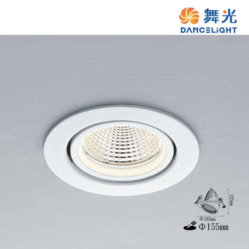 舞光 30W挑高伸縮黑鑽石崁燈(崁入孔15.5cm) 