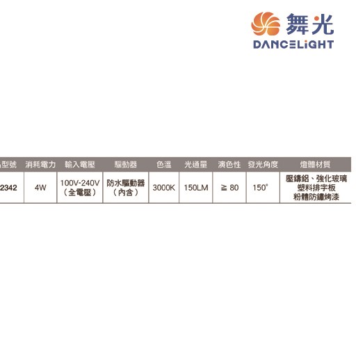 舞光~魔術4W防水壁燈 