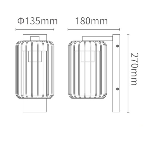 舞光~新品維拉E27戶外防水壁燈-砂黑