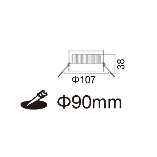 舞光微笑崁燈(崁孔9cm) 