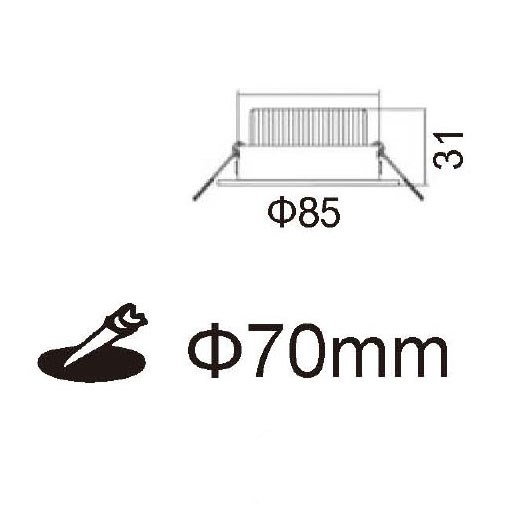 舞光5W微笑崁燈(崁孔7cm)