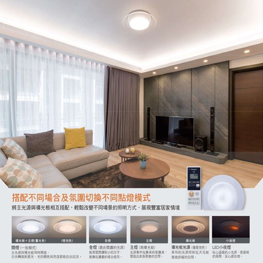 Panasonic國際牌AIR PANEL 萬花 LED調光調色遙控燈 (壓克力透明導光面板.霧面乳白燈罩)LGC58102A09 -日本製-台灣公司貨110V 