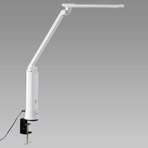 日本NEC 8W護眼LED檯燈台灣製造無頻閃燈 護眼燈白色款夾燈（黑色桌燈）