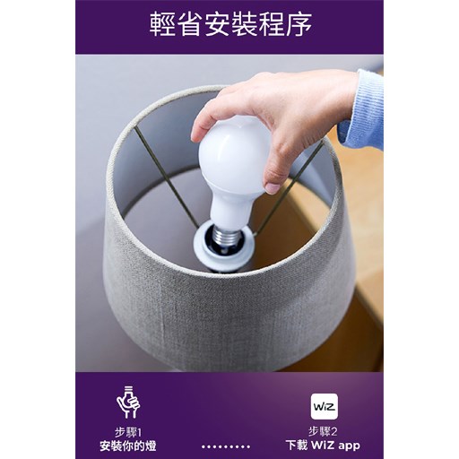 PHILIPS飛利浦 Wi-Fi WiZ 智慧照明RGB全彩燈泡(PW004) 