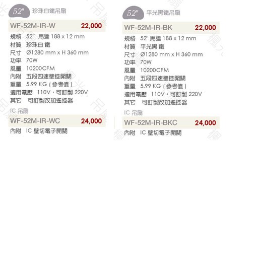 楓光52吋工業鐵吊扇