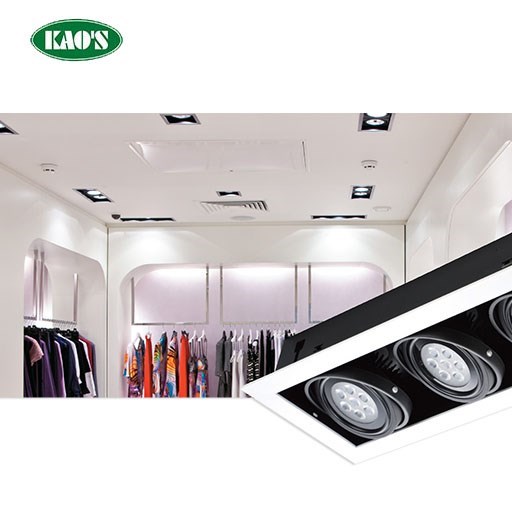 AR111 有邊框盒燈崁入燈具 1燈/2燈/3燈/4燈 白色燈具/黑色燈具（光源另計）