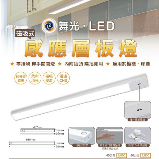 舞光10W/12W感應層板燈