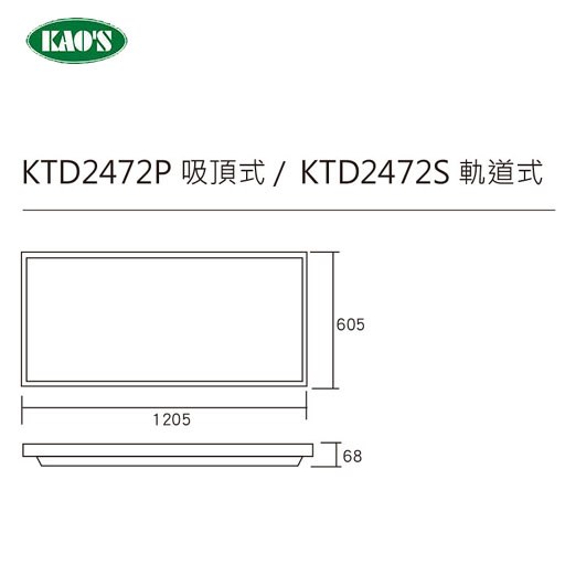 KAO'S高士LED吸頂式/軌道式平板燈具