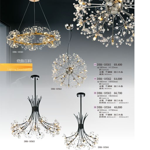 燈飾百科DBK10581造型吊燈（放大美圖請至首頁“最新消息”搜尋 ） 