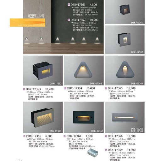 燈飾百科DBK17361 造型戶外地埋燈（放大美圖請至首頁“最新消息”搜尋 ）   