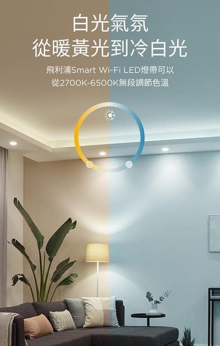 PHILIPS飛利浦 Wi-Fi WiZ 智慧照明RGB 2M 全彩燈帶 (PW01N) 