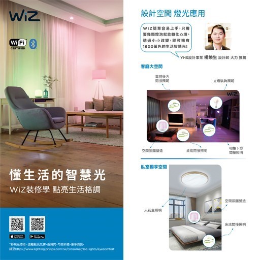 PHILIPS 飛利浦 Wi-Fi WiZ 智慧照明 動作感應器 PW007