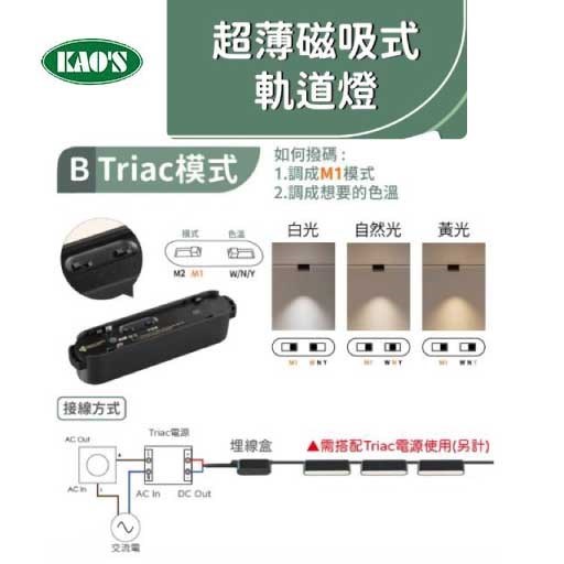 KAO'S高士KS3-0628BA  6W超薄磁吸散光線型燈 