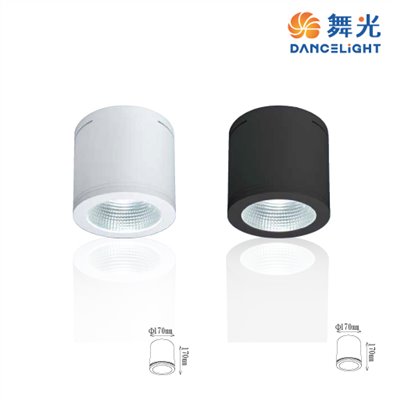 舞光~45W/30W/24W黑鑽石吸頂筒燈時尚白/貴族黑