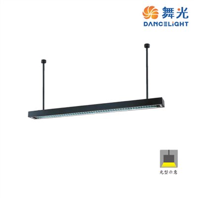 舞光新品~LED T8燈管替換型吊桿式燈具(貴族黑)LED-4286