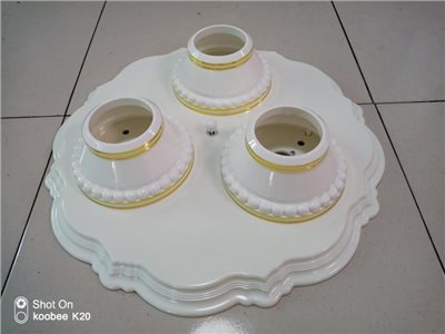 白玉三燈吸頂燈 