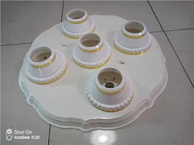 白玉五燈吸頂燈  