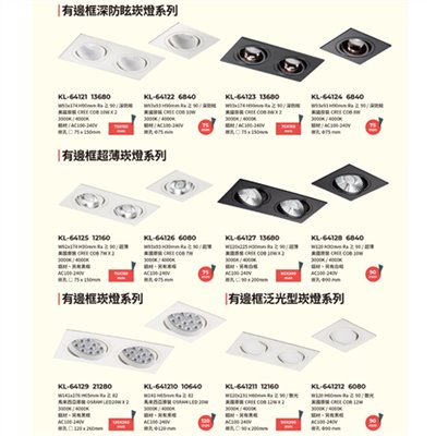 PERFECT完美燈飾KL-64121造型崁燈尺寸 材質 規格請参閱圖示  