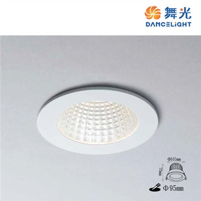 舞光 12W黑鑽石崁燈(崁孔9cm) 