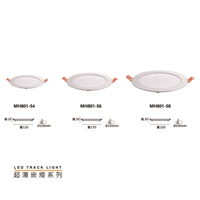 MH- 10/15/20公分超薄崁燈(白光/黃光/自然光) 