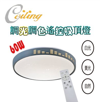 ceiling  60w 旋律灰星點遙控壁切吸頂燈  