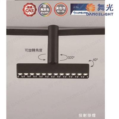 舞光~新品米開朗柔性軌道系列-12W投射排燈