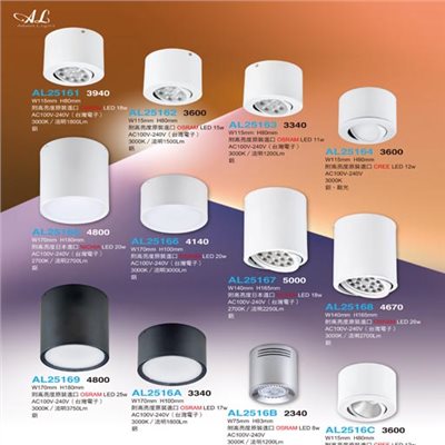 亞伯特AL25161 AL25162 AL25163 AL25164 AL25165 AL25166 AL25167 AL25168 AL25169 AL2516A AL2516B AL2516C    筒燈（放大美圖請至首頁“最新消息”搜尋 ）     
