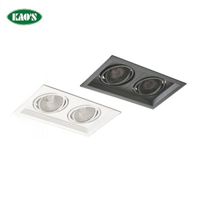 KS5-4106D COB蜂巢防眩整燈二燈細邊框輕便型崁入燈具