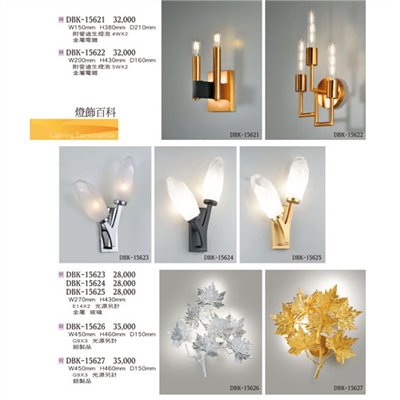 燈飾百科DBK15621 造型壁燈（放大美圖請至首頁“最新消息”搜尋 ）     