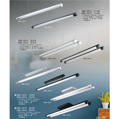 燈飾百科DBK16511 T8造型燈具（放大美圖請至首頁“最新消息”搜尋 ）   