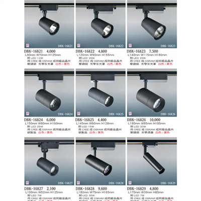 燈飾百科DBK16821 造型軌道燈（放大美圖請至首頁“最新消息”搜尋 ）   