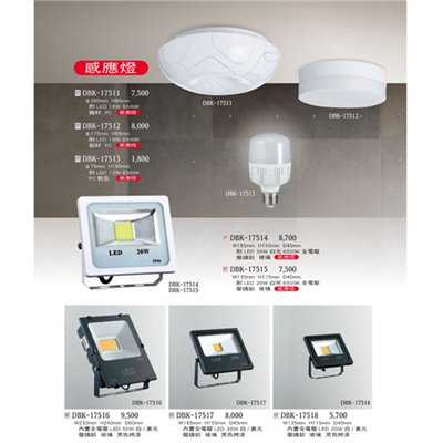 燈飾百科DBK17511 造型感應燈/投光燈（放大美圖請至首頁“最新消息”搜尋 ）    
