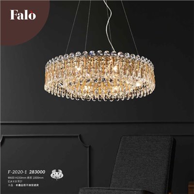 Falo精品燈飾F-2020-1時尚現代水晶吊燈（放大美圖請至首頁“最新消息”搜尋 ） (編號F-2020-1) 