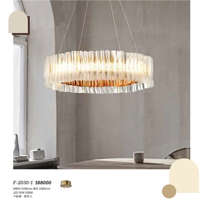 Falo精品燈飾F-2030-1時尚現代水晶吊燈（放大美圖請至首頁“最新消息”搜尋 ） (編號F-2030-1)